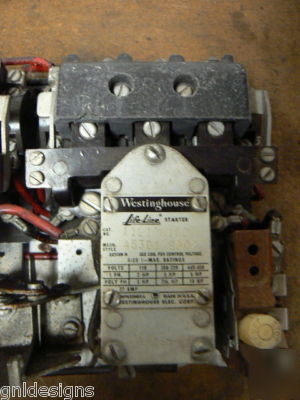 Westinghouse 11210K1CCN size 1 reversing motor starter 