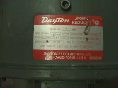 Dayton 4Z861 speed reducer motor