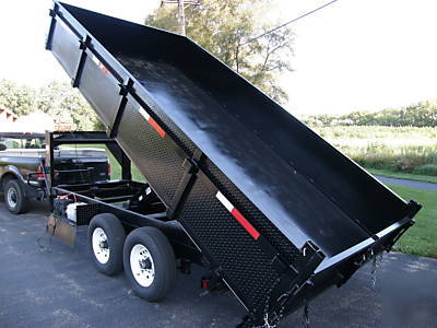 2010 8 x 16 x 2 removable sides gooseneck dump trailer