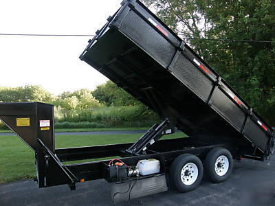 2010 8 x 16 x 2 removable sides gooseneck dump trailer