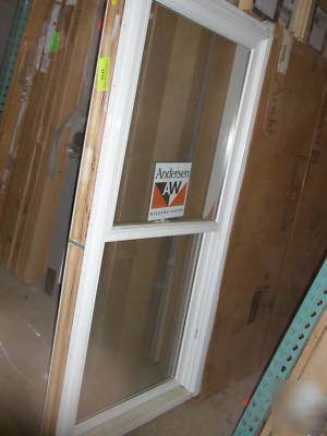 Andersen white 3-wide dbl hung window unit 95