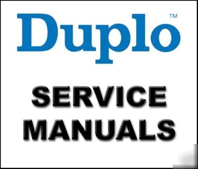 Best duplo equipment + parts service manuals manual cd 