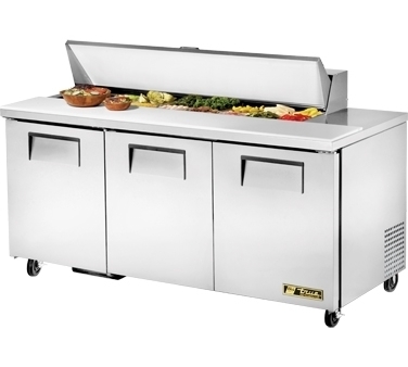 True tssu-72-16 refrigerated prep table 16 pans 72