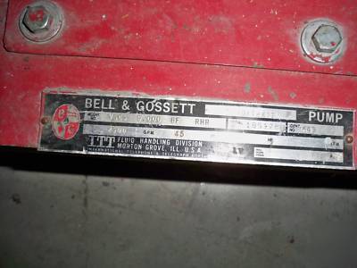 Itt bell gossett centrifugal pump, model vscs, 