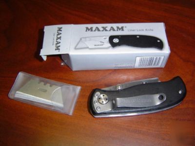 New maxam folding razor knife box cutter in box