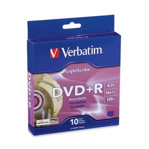 Verbatim lightscribe 16X dvd+r media