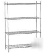 Wire shelving w/epoxy coating - 3 truss design