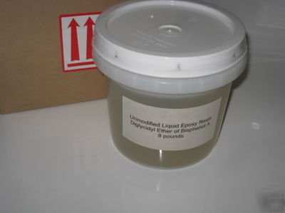  pure unmodified liquid epoxy resin, 8 pound pail