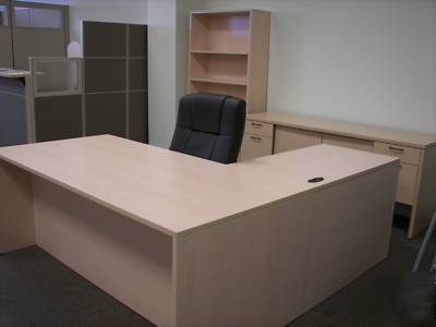 (26) artopex executive u & l-shaped office desk suites