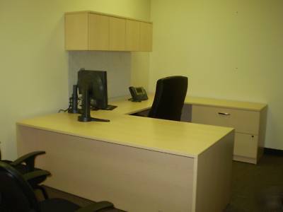(26) artopex executive u & l-shaped office desk suites