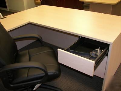 (26) artopex executive u & l-shaped office desk suites