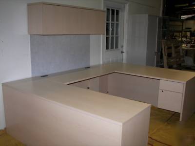 (26) artopex executive u & l-shaped office desk suites
