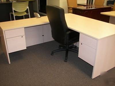 (26) artopex executive u & l-shaped office desk suites