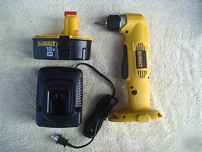 Dewalt DW960 18V angle drill, DC9096 battery, charger