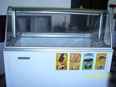 Hussmann curved glass ice cream dipping case (dccg-8-d)