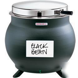 11-quart kettle shaped soup warmer - black - heater
