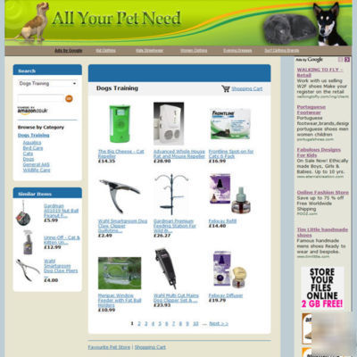 Dog pet training affiliate adsense website for sale
