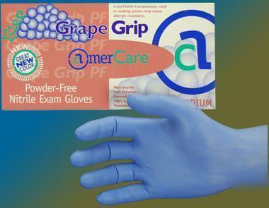 Grape gripe pf nitrile medical exam tattoo gloves sz sm