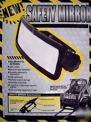 New mirror for skidsteers, bobcats, loaders, &dozers, 