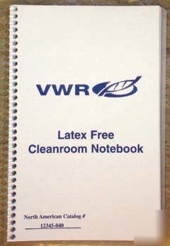 Vwr cleanroom spiral notebooks, latex-free : 08NBPA4