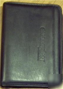 New champion 8X10 3 ring leather notebook planner - 