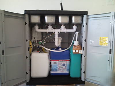 Portable mobile concession cart w 4 sinks trailer rv 