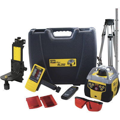 Fatmax self-level rotary laser level det. tripod + rod