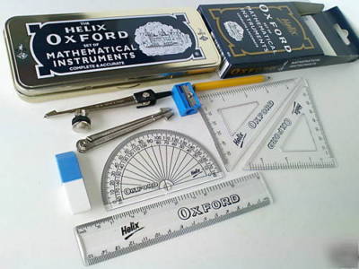 New helix oxford mathematical drawing instrument set, 