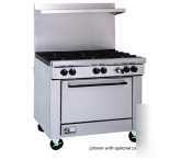 New range - 36' restaurant, gas, griddle top