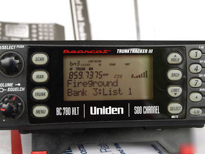 Uniden BC780XLT trunktracker iii police scanner