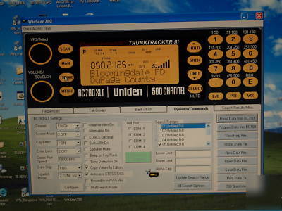Uniden BC780XLT trunktracker iii police scanner