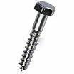 M8 x 30 zinc plated hexagon head woodscrews x 20