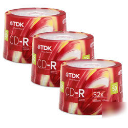 New tdk cd-r media - 700 mb - 150 pack spindle