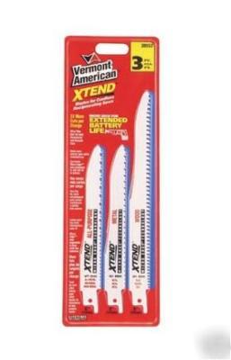 Vermont american 30553 reciprocating saw blade 3 pc set