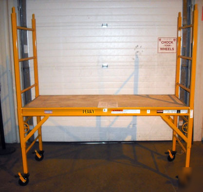 Perry mobile rolling scaffolding & platform painting