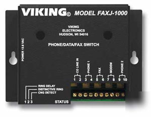 Viking faxj-1000-faxjack phone/fax switch - w/ 2 yr war