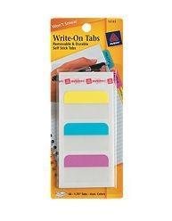 Avery write on tabs 16143--lot of 3 packages--48 per pk