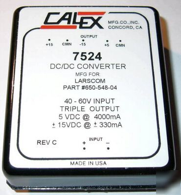 Calex dc-dc converter + 5V @ 4A and +/- 15V @ .33A 