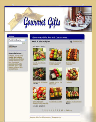 E-commerce gourmet gifts website business for sale 