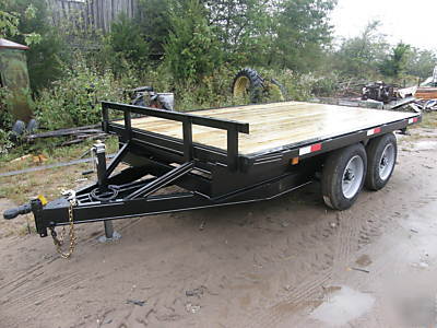 2010 flatbed 8 X12 heavy duty trailer 16,000 # gvw