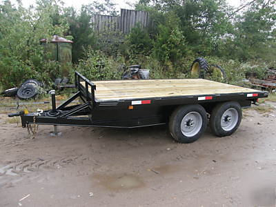 2010 flatbed 8 X12 heavy duty trailer 16,000 # gvw