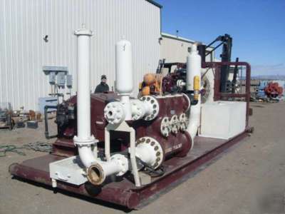 Gaso t-450 triplex plunger pump packaged with cat 3406