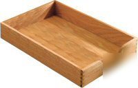 New dark mahogony hedburg single desk legal file tray