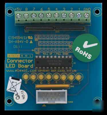 New elexol - i/o 24 connector / led board * *