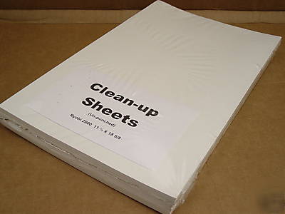 Clean-up sheets for offset presses, any size ,unpunched