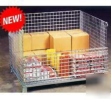 New industrial wire basket part storage bin tote sjf