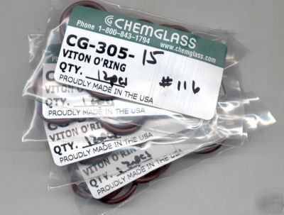 Chemglass cg-305 116 viton o-ring 7 dozen