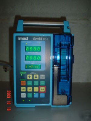 Imed gemini pc-1 infusion pump / controller medical umc