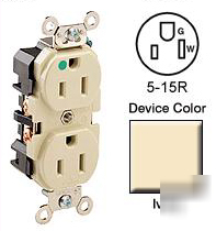 Leviton 8200-iwide duplex receptacle 15A 125V free ship