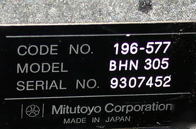 Mitutoyo coordinate measuring machine model BHN305